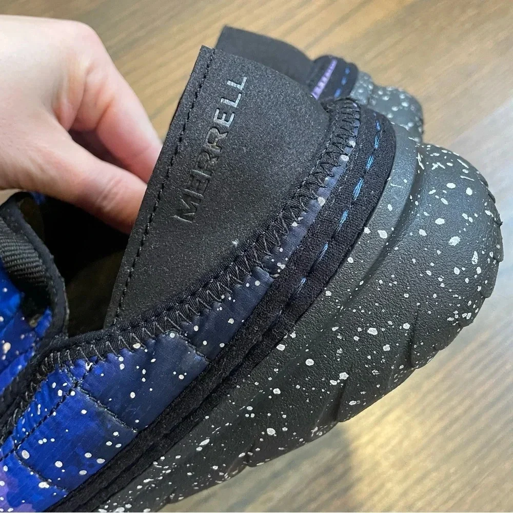 Merrell‎ Men's Hut Moc Slip On Shoe Night Sky Stars Quilted Upper J003711 Blue